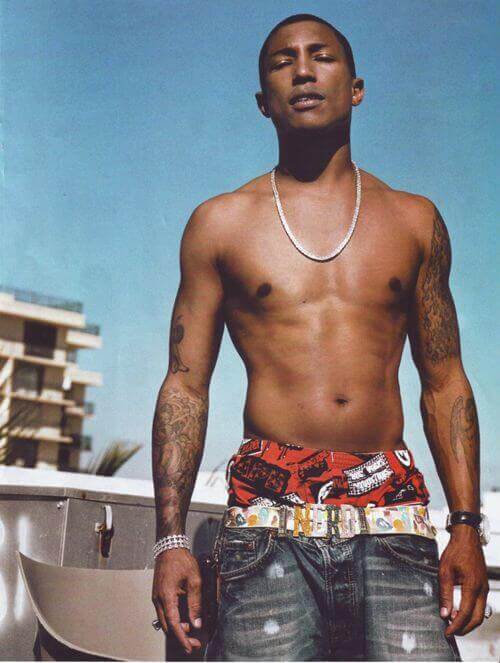 pharrell williams tattoo 8 Pharrell Williams Removes Tattoos Before and After