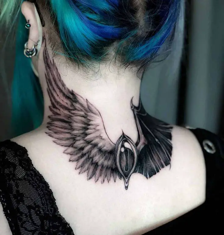 6c9a87307ecb81f467c6959caaf29570 53 Ideas For Half Angel Half Demon Wings Tattoos And Meanings