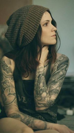 Top 10 Hot Women with Full Sleeve Tattoos - Inked Celeb