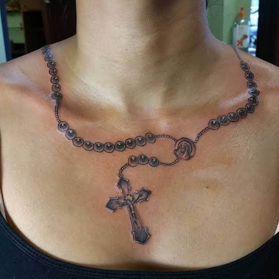 Cross Necklace Tattoos