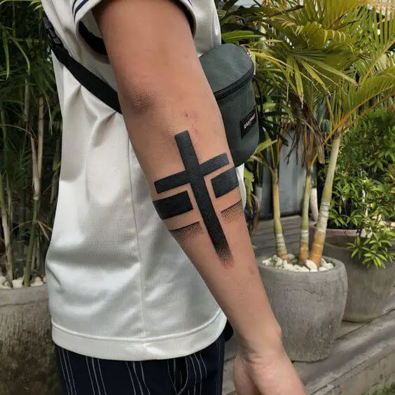 Cross Tattoos for Men on Arm
