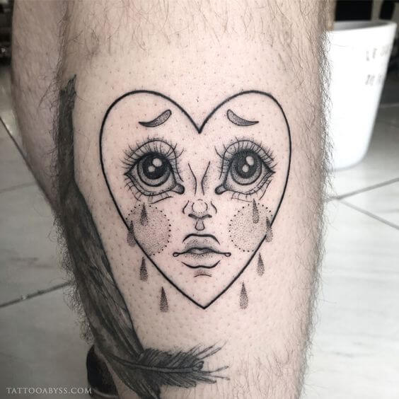 Crying Heart Tattoo