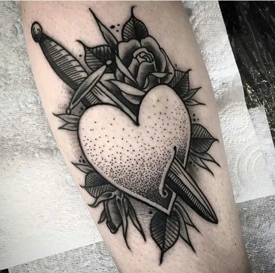 Dagger Heart Tattoo