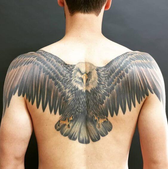 Eagle Back Tattoo 3 Top 41 Gorgeous Back Tattoo Designs in 2022