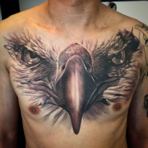 Eagle Chest Tattoo