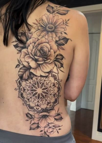 Flower Back Tattoo 3 1 Top 41 Gorgeous Back Tattoo Designs in 2022