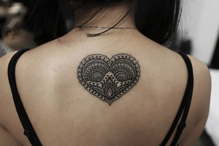 Heart Tattoo on The Back