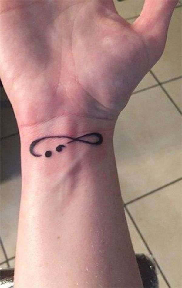Semicolon Infinity Tattoo
