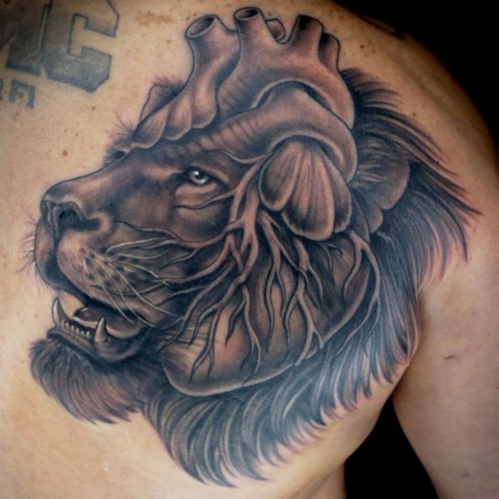 Lion Heart Tattoo