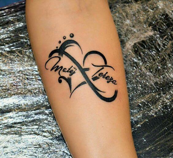 Name With Heart Tattoo