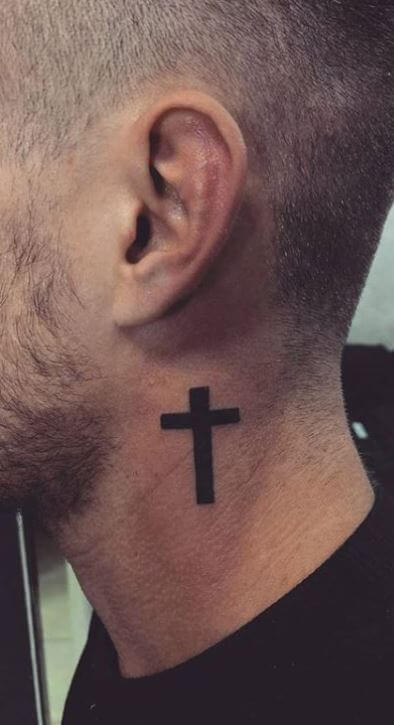 Neck Cross Tattoos