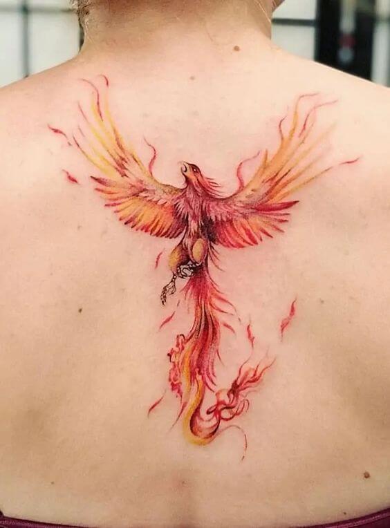 Phoenix Back Tattoo 2 Top 41 Gorgeous Back Tattoo Designs in 2022
