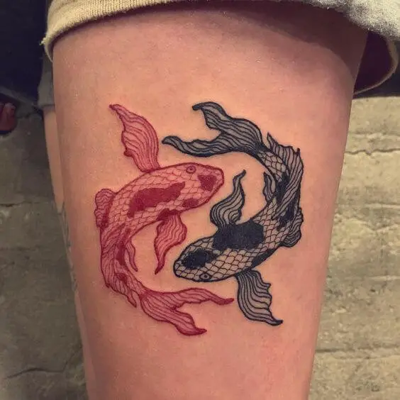 Pisces Koi Fish Tattoo