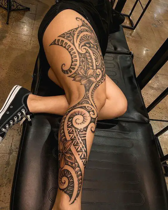 leg tattoo polynesianTikTok Search