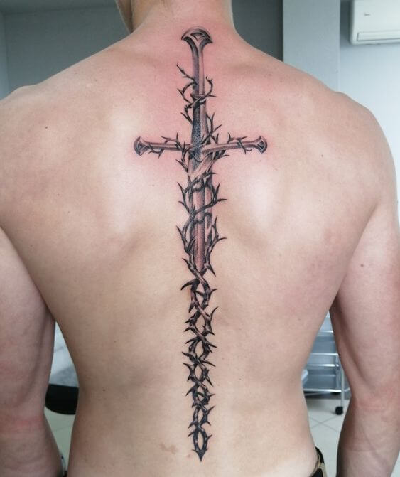Sword Back Tattoo