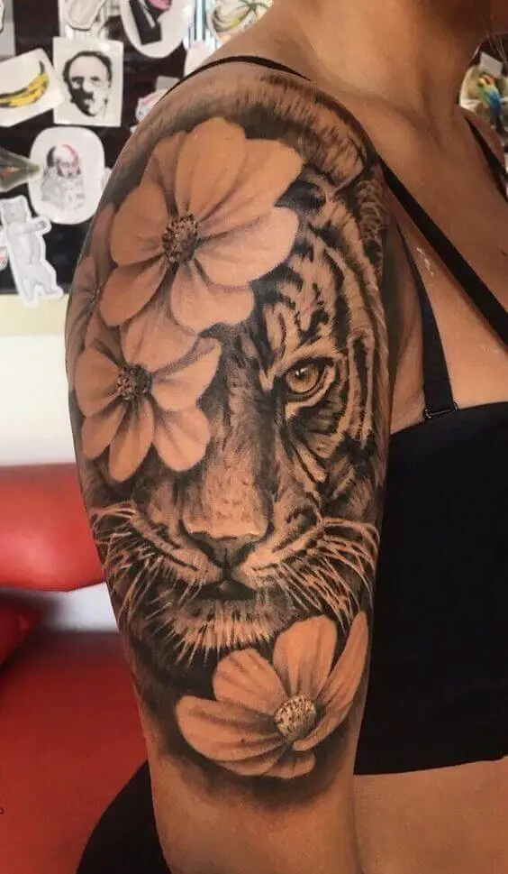 Tiger Shoulder Tattoo