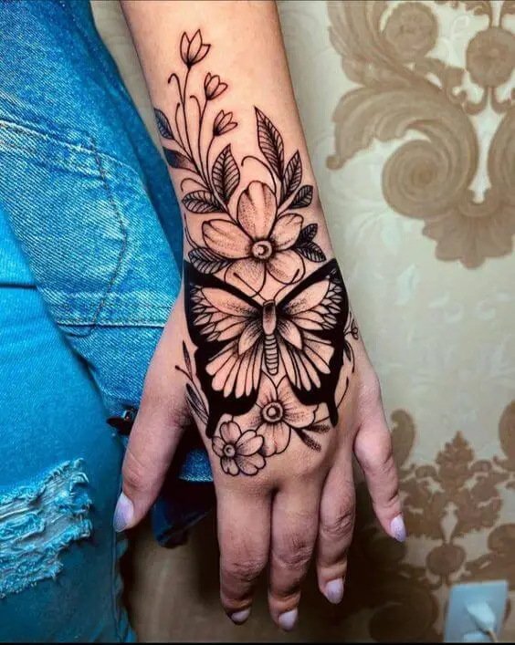 butterfly hand tattoo 113 145 Unique Ideas For Butterfly Hand Tattoos And Their Meanings