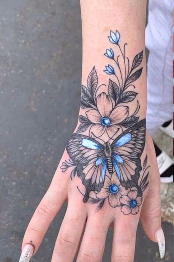 butterfly hand tattoo 124 145 Unique Ideas For Butterfly Hand Tattoos And Their Meanings