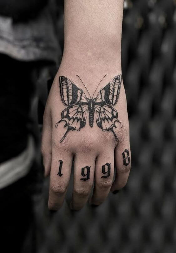 butterfly hand tattoo 131 145 Unique Ideas For Butterfly Hand Tattoos And Their Meanings