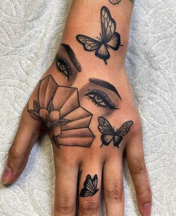 butterfly hand tattoo 138 145 Unique Ideas For Butterfly Hand Tattoos And Their Meanings