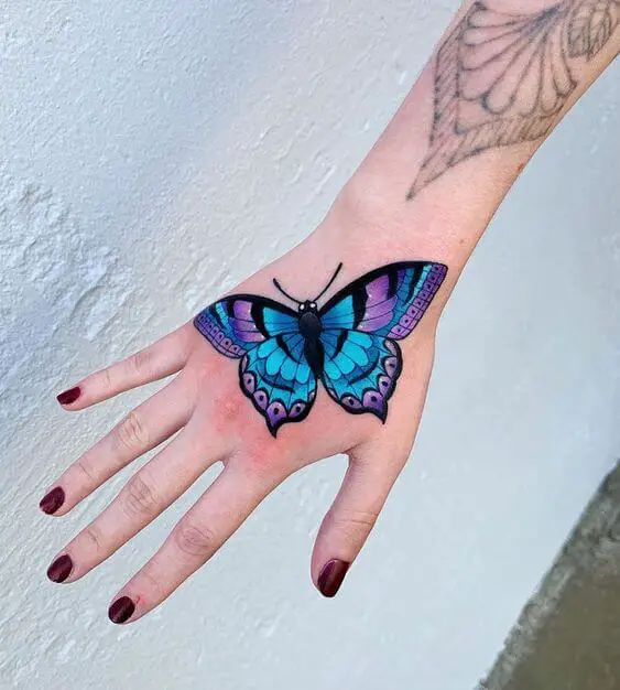 butterfly hand tattoo 143 145 Unique Ideas For Butterfly Hand Tattoos And Their Meanings
