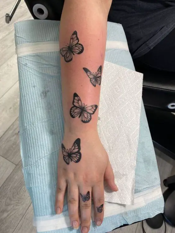 butterfly hand tattoo 17 145 Unique Ideas For Butterfly Hand Tattoos And Their Meanings
