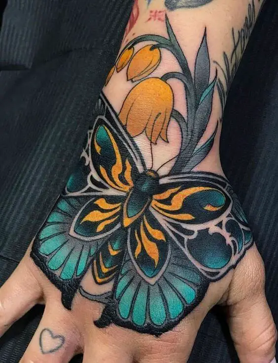 butterfly hand tattoo 24 145 Unique Ideas For Butterfly Hand Tattoos And Their Meanings