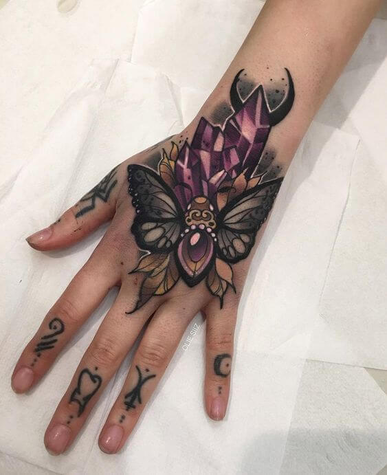butterfly hand tattoo 3 145 Unique Ideas For Butterfly Hand Tattoos And Their Meanings
