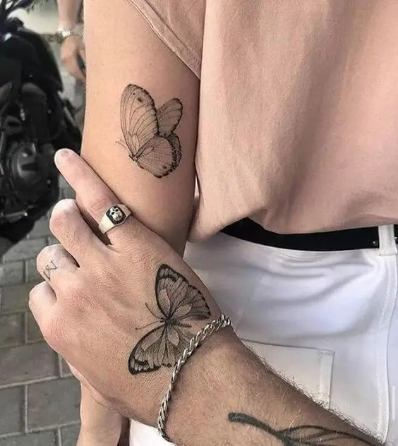 butterfly hand tattoo 33 145 Unique Ideas For Butterfly Hand Tattoos And Their Meanings