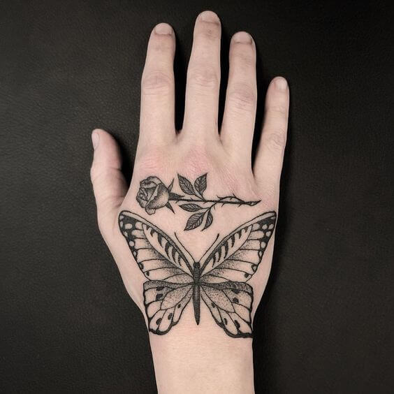 butterfly hand tattoo 57 145 Unique Ideas For Butterfly Hand Tattoos And Their Meanings