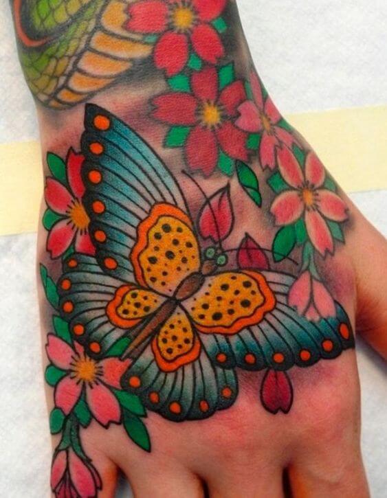 butterfly hand tattoo 62 145 Unique Ideas For Butterfly Hand Tattoos And Their Meanings