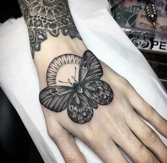 butterfly hand tattoo 70 145 Unique Ideas For Butterfly Hand Tattoos And Their Meanings