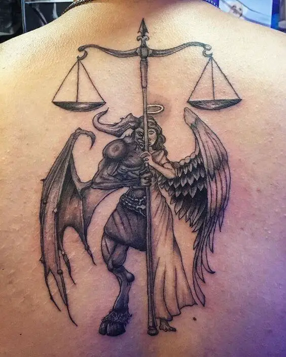 half angel half demon wings tattoo 37 53 Ideas For Half Angel Half Demon Wings Tattoos And Meanings
