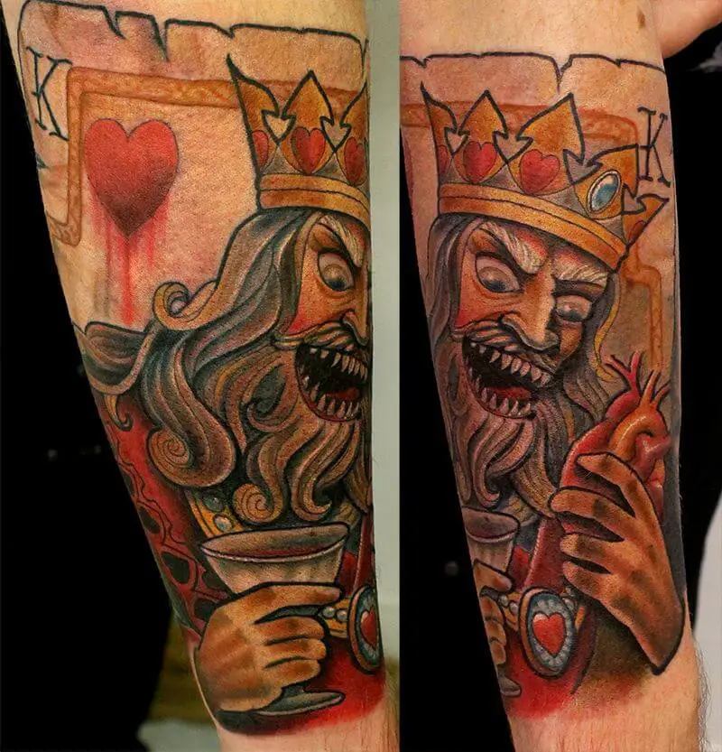 king of hearts tattoo 6 King of Hearts Tattoo Designs: 71 Ideas to Inspire You