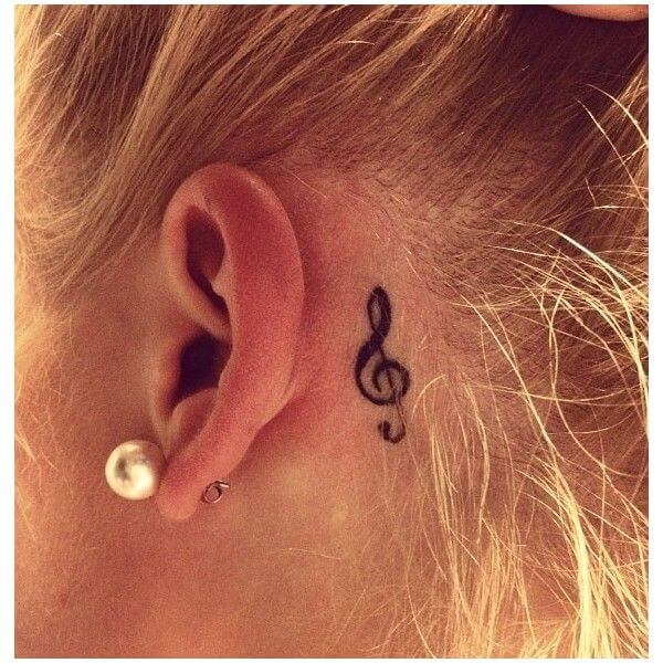 music note tattoo behind ear 10 56 Ideas For Music Note Behind Ear Tattoo and Why They are So Popular?