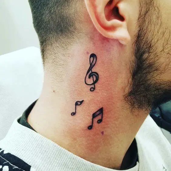 music note tattoo behind ear 23 56 Ideas For Music Note Behind Ear Tattoo and Why They are So Popular?