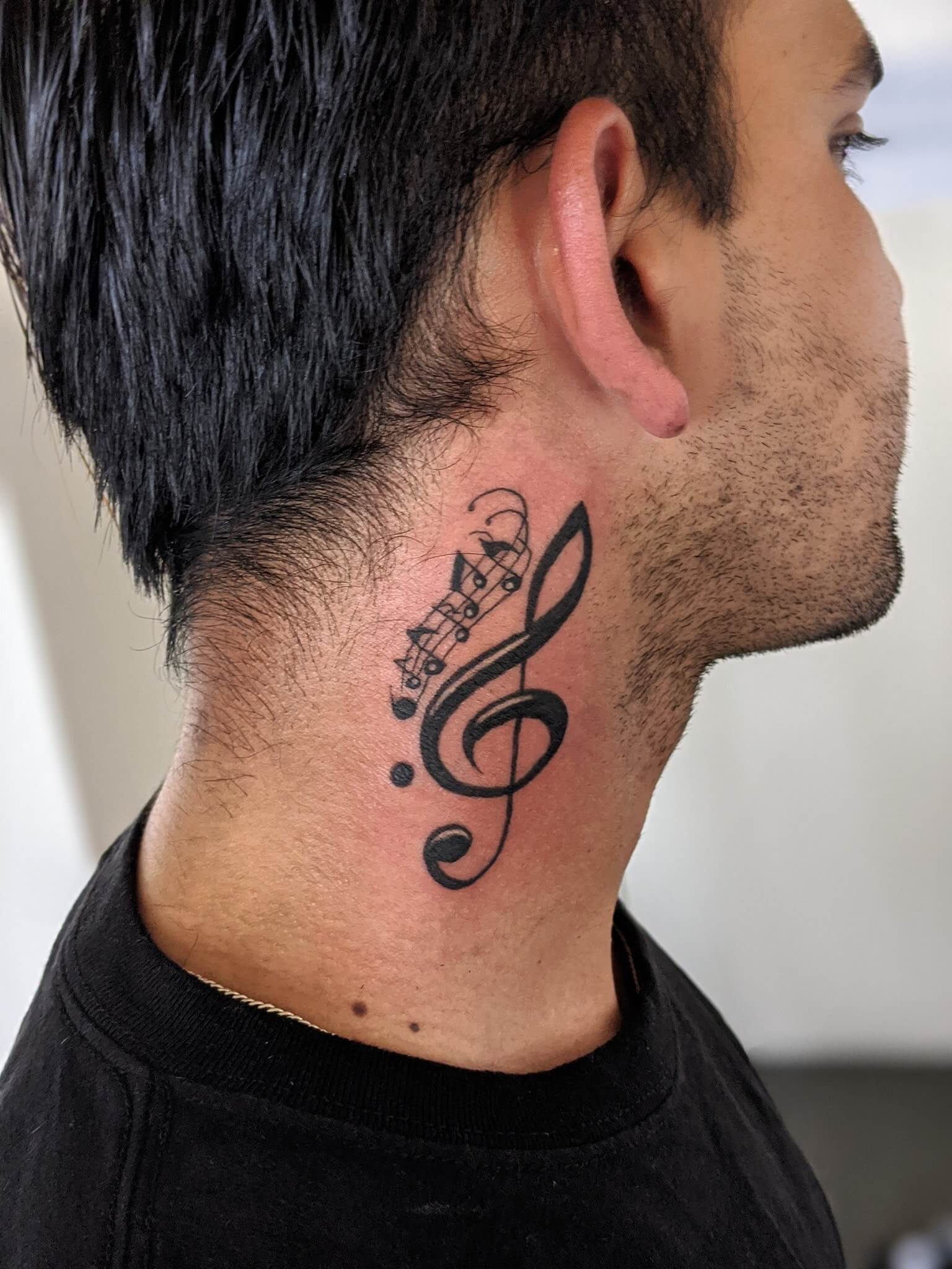 music note tattoo behind ear 29 56 Ideas For Music Note Behind Ear Tattoo and Why They are So Popular?