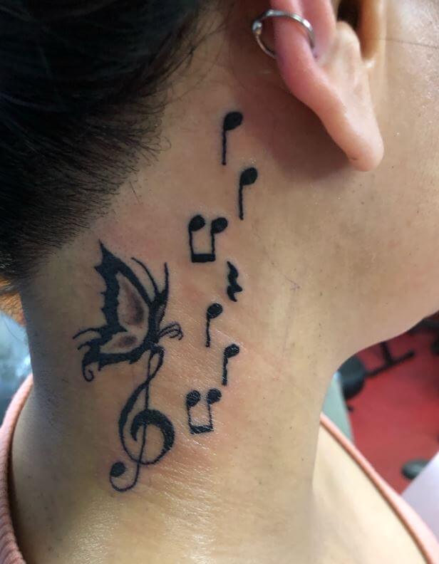 music note tattoo behind ear 44 56 Ideas For Music Note Behind Ear Tattoo and Why They are So Popular?