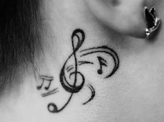 music note tattoo behind ear 48 56 Ideas For Music Note Behind Ear Tattoo and Why They are So Popular?