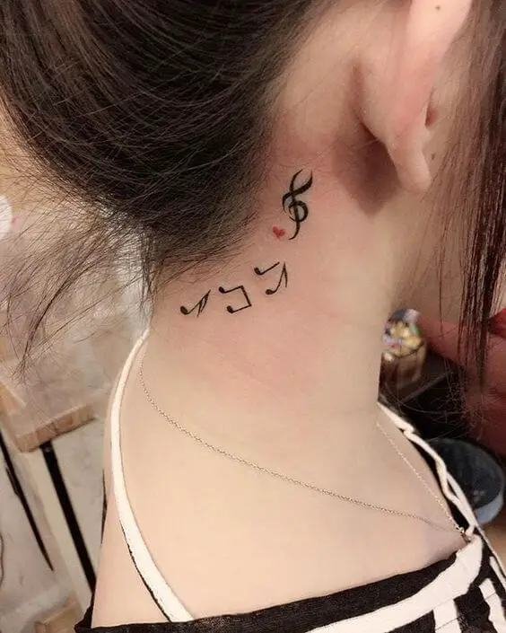 music note tattoo behind ear 53 56 Ideas For Music Note Behind Ear Tattoo and Why They are So Popular?