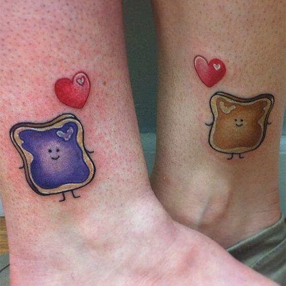 peanut butter and jelly tattoo 1 51 Ideas For Peanut Butter and Jelly Tattoos: The Latest Trend in Body Art