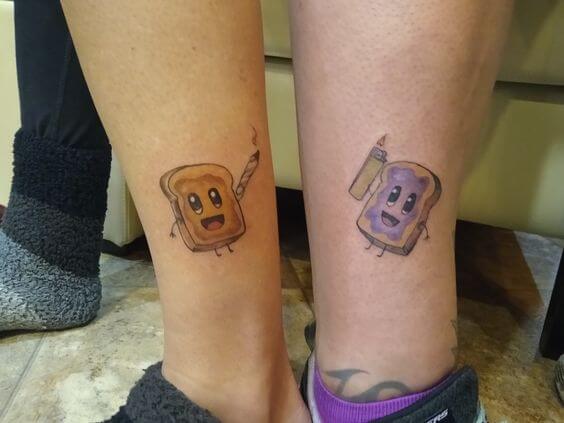 peanut butter and jelly tattoo 29 1 51 Ideas For Peanut Butter and Jelly Tattoos: The Latest Trend in Body Art