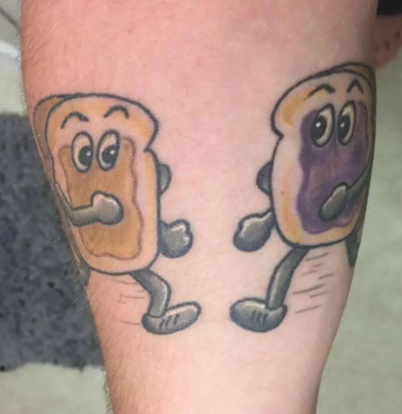 peanut butter and jelly tattoo 31 51 Ideas For Peanut Butter and Jelly Tattoos: The Latest Trend in Body Art