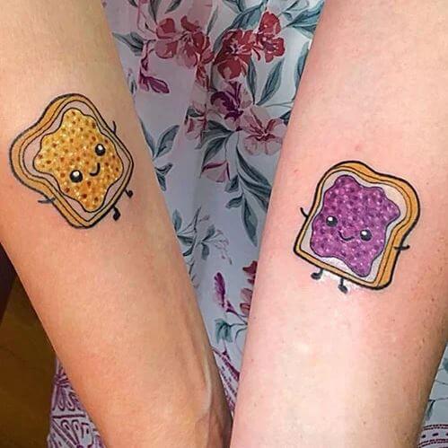 peanut butter and jelly tattoo 34 51 Ideas For Peanut Butter and Jelly Tattoos: The Latest Trend in Body Art