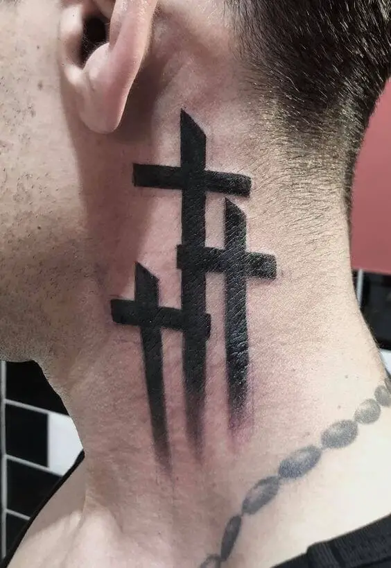 three cross tattoo
