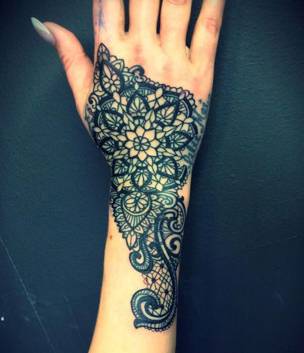 vintage lace lace tattoo designs 11 105 Beautiful Vintage Lace Lace Tattoo Designs For The Fashionable Woman
