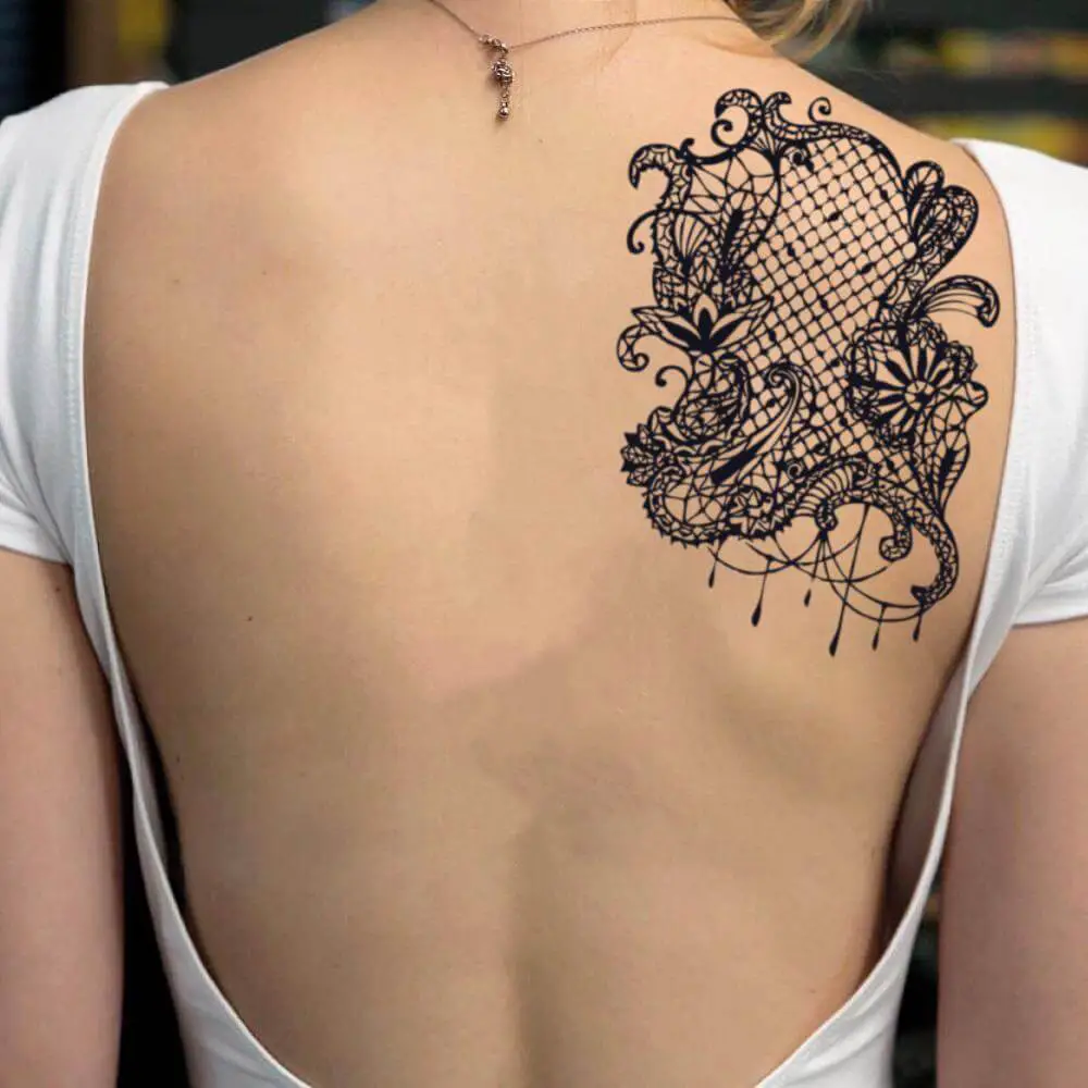 vintage lace lace tattoo designs 32 105 Beautiful Vintage Lace Lace Tattoo Designs For The Fashionable Woman
