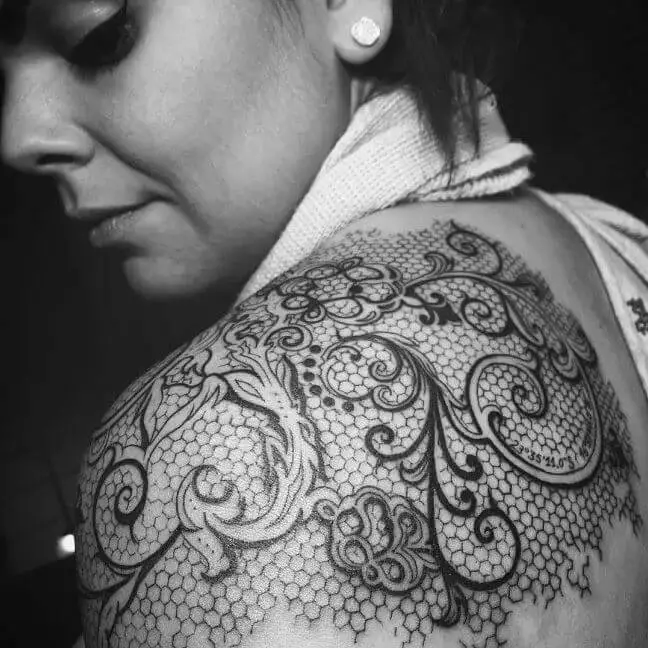 vintage lace lace tattoo designs 48 105 Beautiful Vintage Lace Lace Tattoo Designs For The Fashionable Woman