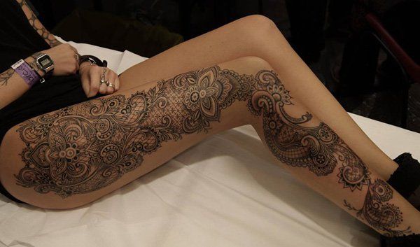 vintage lace lace tattoo designs 63 105 Beautiful Vintage Lace Lace Tattoo Designs For The Fashionable Woman