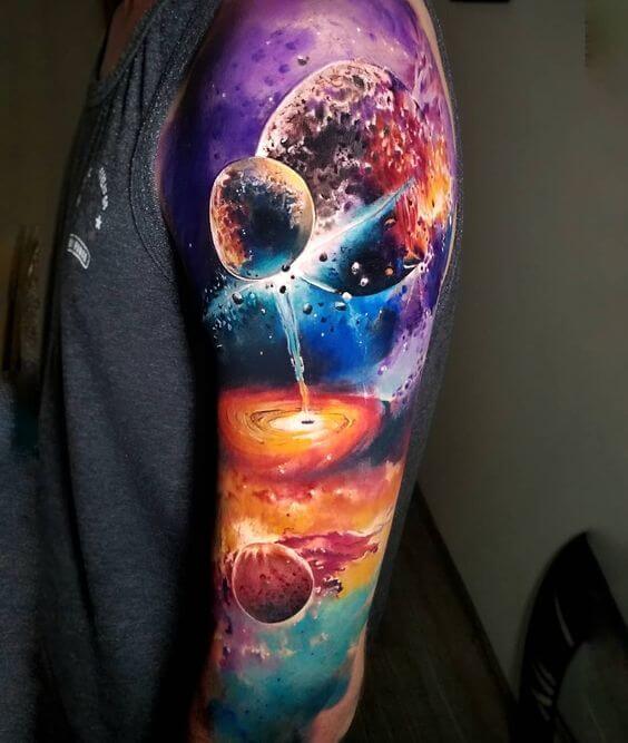 Galaxy Tattoo Awesome Galaxy Tattoo Design Ideas for Men and Women in 2022